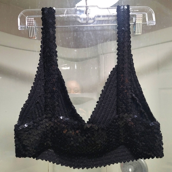 Black sequin bralette - Picture 3 of 3
